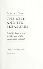 Couverture : The self and its pleasures