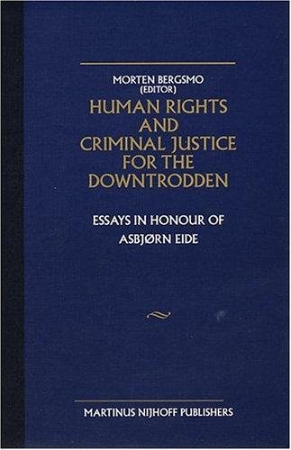 Couverture : Human rights and criminal justice for the downtrodden
