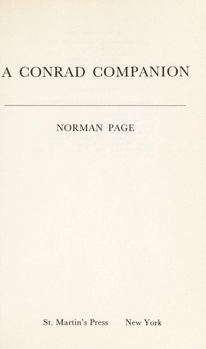 Couverture : A Conrad companion