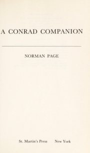 Couverture : A Conrad companion
