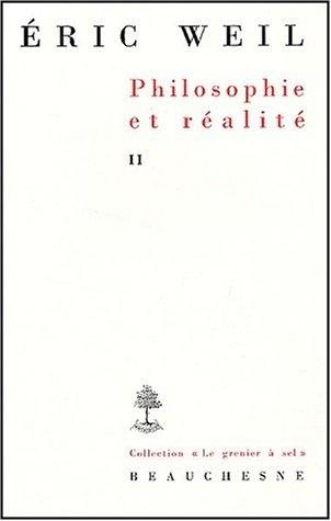 Couverture : Philosophie et réalité