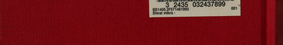 Couverture : Shirat mikra
