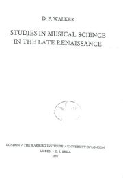 Couverture : Studies in musical science in the late Renaissance