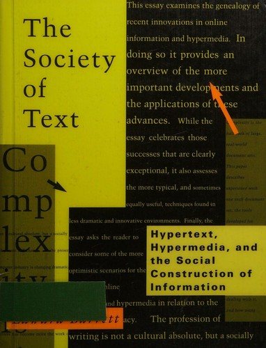 Couverture : The Society of text