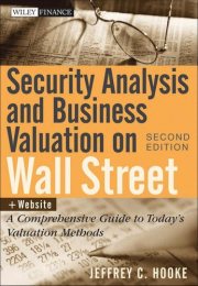 Couverture : Security analysis and business valuation on Wall Street
