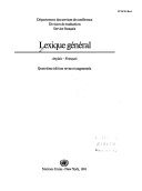 Couverture : Lexique général anglais-français