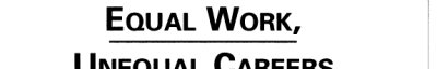 Couverture : Equal Work, Unequal Careers