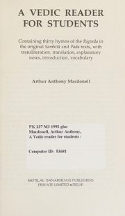 Couverture : Vedic Reader for Students