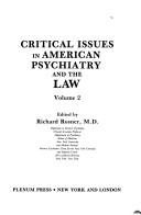 Couverture : Critical Issues in American Psychiatry and the Law