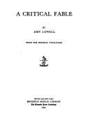 Couverture : A critical fable.