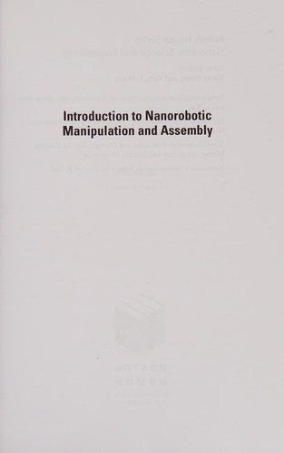 Couverture : Introduction to Nanorobotic Manipulation and Assembly