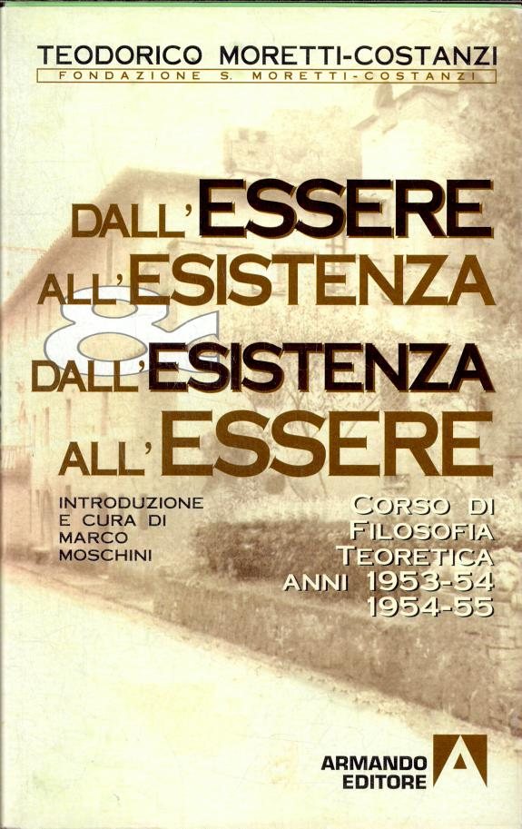 Couverture : Dall'essere all'esistenza e dall'esistenza all'essere