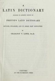 Couverture : A Latin dictionary