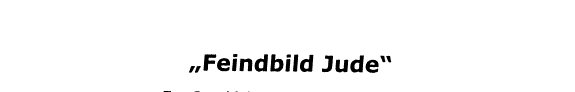 Couverture : Feindbild Jude
