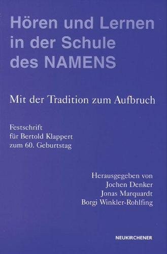 Couverture : Hören und Lernen in der Schule des NAMENS