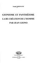 Couverture : Gionisme et panthéisme