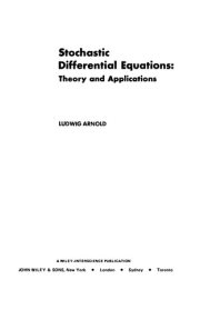 Couverture : Stochastic differential equations
