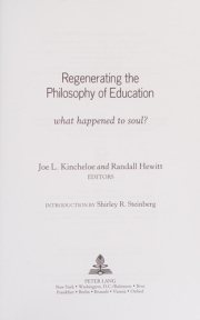 Couverture : Regenerating the Philosophy of Education