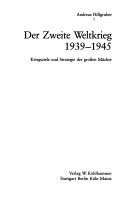 Couverture : Der Zweite Weltkrieg 1939-1945