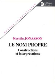 Couverture : Le nom propre