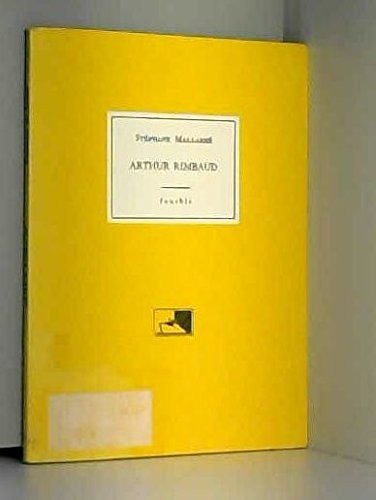 Couverture : Arthur Rimbaud