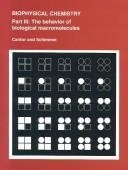 Couverture : The behavior of biological macromolecules