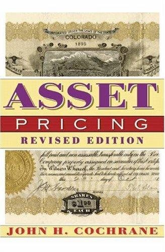 Couverture : Asset pricing