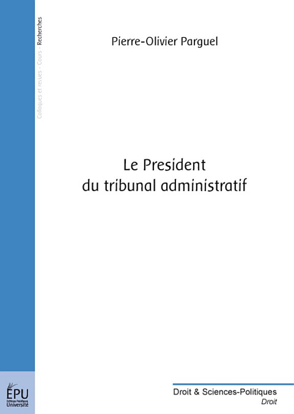 Couverture : Le président du tribunal administratif