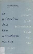 Couverture : The case law of the International court