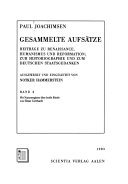 Couverture : Gesammelte Aufsätze