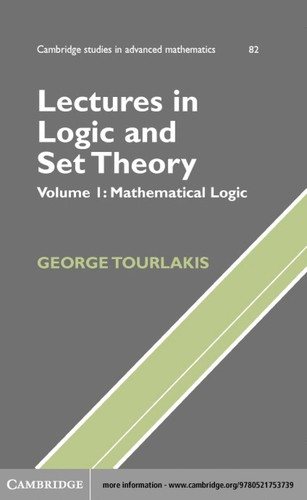 Couverture : Lectures in logic and set theory