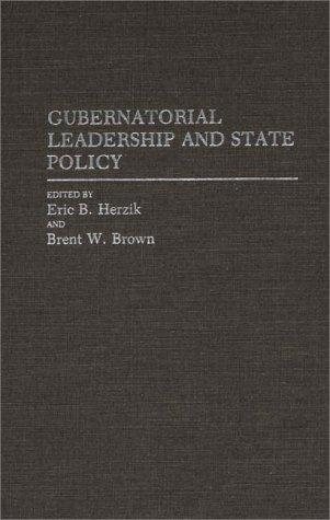 Couverture : Gubernatorial leadership and state policy