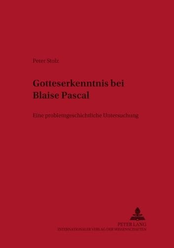 Couverture : Gotteserkenntnis Bei Blaise Pascal