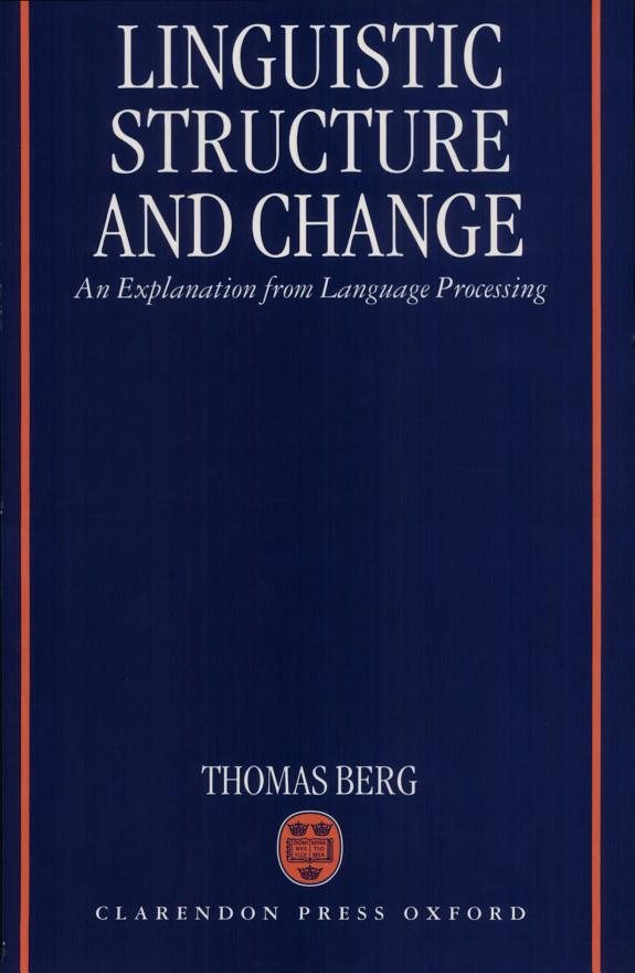 Couverture : Linguistic structure and change