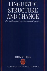 Couverture : Linguistic structure and change