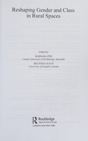 Couverture : Reshaping gender and class in rural spaces