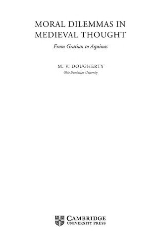 Couverture : Moral dilemmas in medieval thought