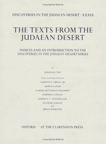 Couverture : The texts from the Judaean desert