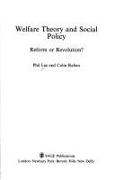 Couverture : Welfare theory and social policy
