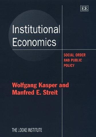 Couverture : Institutional economics