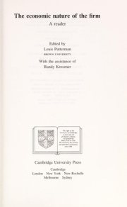 Couverture : The Economic nature of the firm