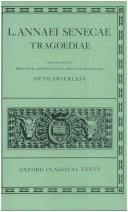 Couverture : L. Annaei Senecae Tragoediae