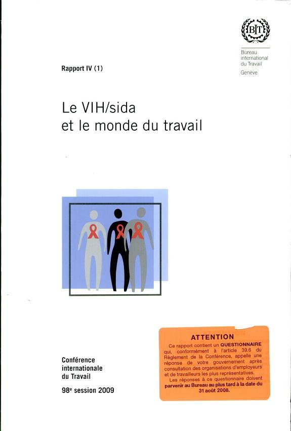 Couverture : Le VIH/sida et le monde du travail