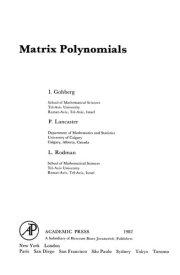 Couverture : Matrix polynomials