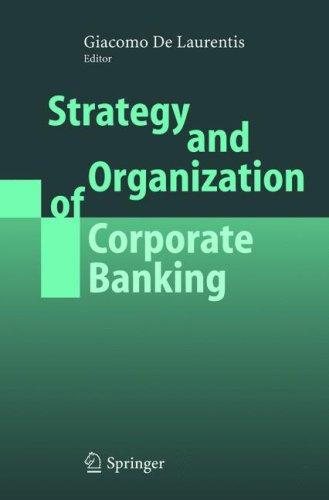 Couverture : Strategy and Organization of Corporate Banking