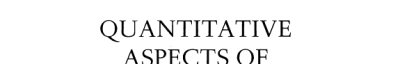 Couverture : Quantitative aspects of the ecology of biological invasions