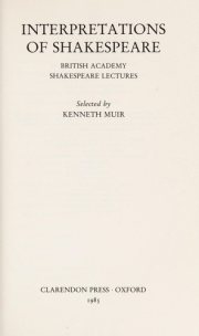 Couverture : Interpretations of Shakespeare