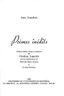 Couverture : Poèmes inédits