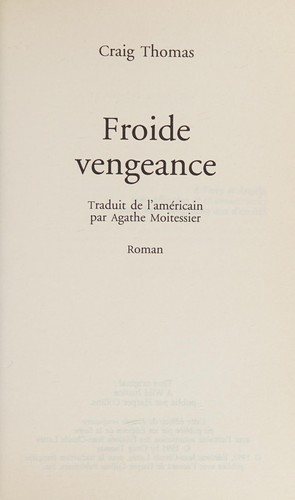 Couverture : Froide vengeance