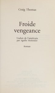 Couverture : Froide vengeance